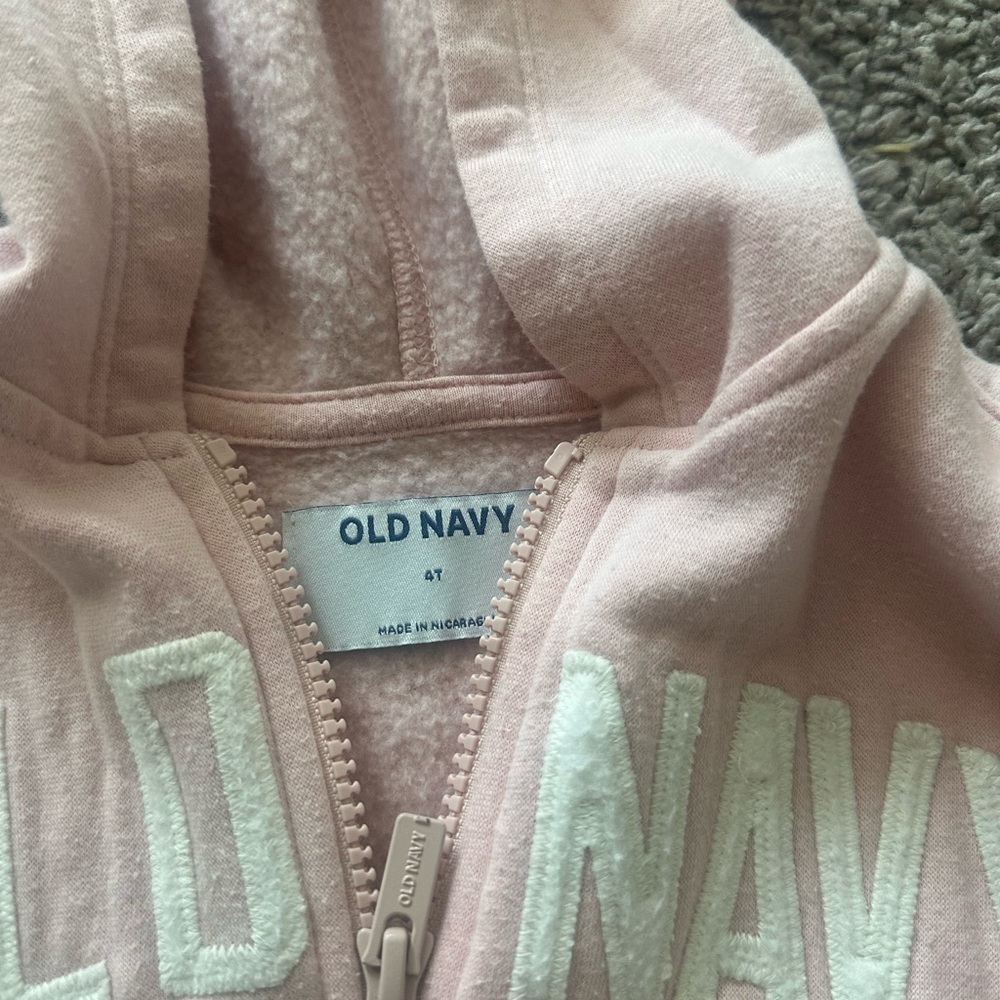 Preloved Old Navy Blush Pink Zip-Up Hoodie - Picture 2 of 3